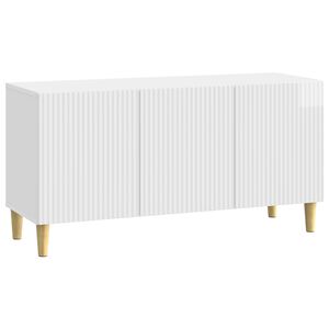 vidaXL TV Cabinet High Gloss White 99 x 34.5 x 50 cm Engineered Wood