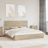 vidaXL Storage Bed with Drawer Sonoma Oak 180 x 200 cm Engineered Wood