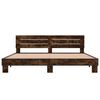 vidaXL Bed Frame without Mattress Smoked Oak 180x200 cm Super King