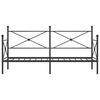 vidaXL Day Bed without Mattress Black 80x200 cm Steel