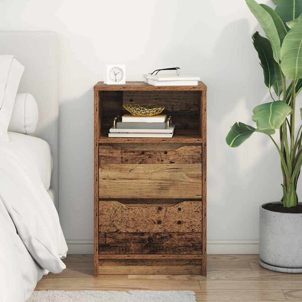 vidaXL Bedside Table Old Wood 40 x 30 x 467 cm Engineered Wood