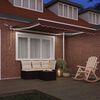 vidaXL Automatic Retractable Awning with LED Brown 300x250 cm