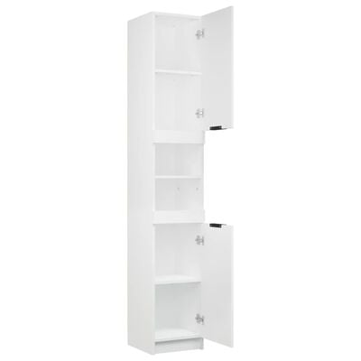 vidaXL Bathroom Cabinet White 32x34x188.5 cm Engineered Wood