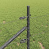 vidaXL Fence Post Grey 10 x 0.4 m (50 mm mesh) Steel and PVC