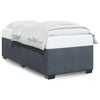 vidaXL Bed Frame without Mattress Dark Grey 90x190 cm Single Velvet
