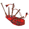 vidaXL Kid&rsquo;s Scottish Great Highland Bagpipes Red Royal Stewart Tartan