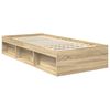 vidaXL Bed Frame with Headboard Sonoma 90 x 190 cm Solid Pine Wood
