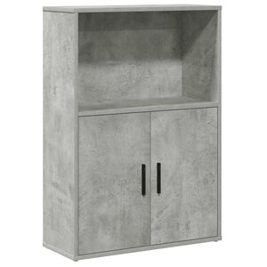 vidaXL Bookcase Concrete Grey 60x24x85 cm Engineered Wood