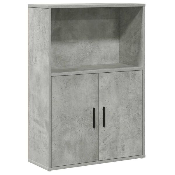 vidaXL Bookcase Concrete Grey 60x24x85 cm Engineered Wood