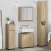 vidaXL Bathroom Furniture Set Manual 4 pcs Sonoma Oak Engineered Wood