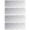 vidaXL Stair Tread Rectangular 4 pcs Silver 60 x 20 cm Aluminium