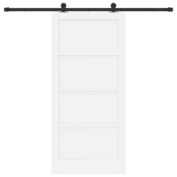 vidaXL Sliding Door ORKDAL White 93 x 202 cm Solid Pine Wood