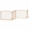 vidaXL Dog Gate with Door Foldable 8 Panels 640 cm Poplar Wood