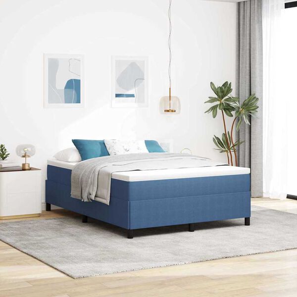 vidaXL Bed Frame Blue 160 x 200 cm Corduroy fabric