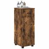 vidaXL Bathroom Cabinet with Drawer Smoked Oak 30 x 35 x 80 cm