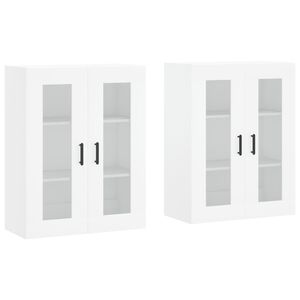 vidaXL Wall Mounted Cabinets 2 pcs White Engineered Wood