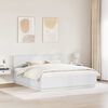 vidaXL Bed Frame with Headboard White 180 x 200 cm Engineered Wood