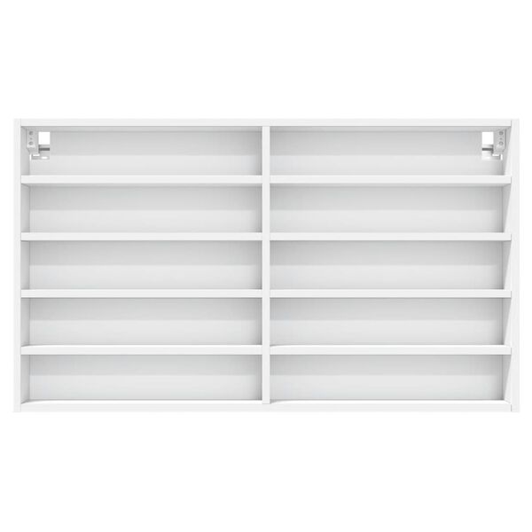 vidaXL Vitrine Cabinet White 100x15x58 cm Engineered Wood