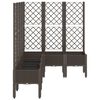 vidaXL Garden Planter with Trellis Brown 160x120x142 cm PP