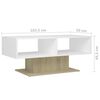 vidaXL Coffee Table White and Sonoma Oak 103.5x50x44.5 cm Engineered Wood