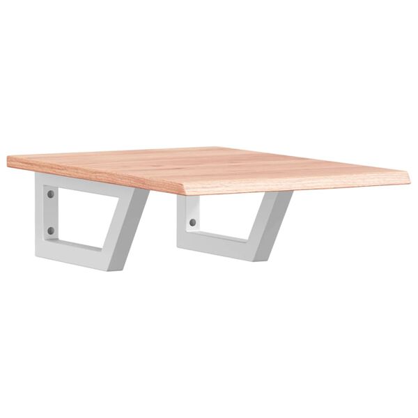 vidaXL Basin Shelf Wall Mounted Steel and Solid Wood Oak