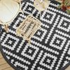 vidaXL Outdoor Carpet ARAKIL White and Black Ø200 cm PP