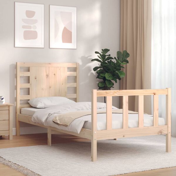 vidaXL Bed Frame without Mattress 90x200 cm Solid Wood Pine
