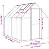 vidaXL Greenhouse with Base Frame Green 224x169x195 cm Aluminium