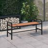 vidaXL Garden Bench 124.5 cm Steel and WPC Brown and Black