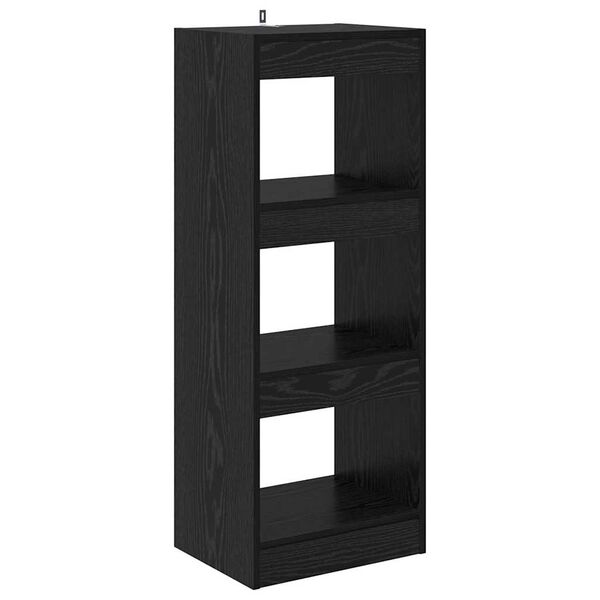 vidaXL Book Cabinet Black oak 40 x 30 x 103 cm Engineered wood