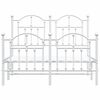 vidaXL Metal Bed Frame without Mattress with Footboard White 120x190cm