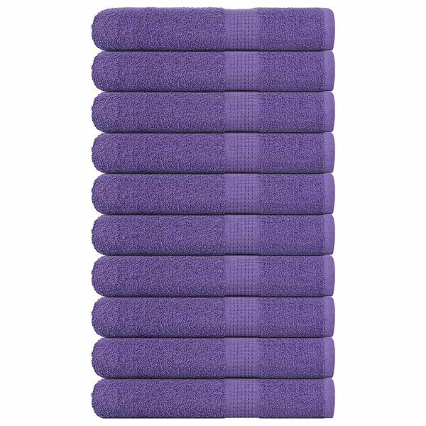 vidaXL Towels "FROGN" 10 pcs Purple 100x200 cm 360 gsm