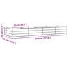 vidaXL Planter Anthracite 385 x 100 x 45 cm Galvanised Steel