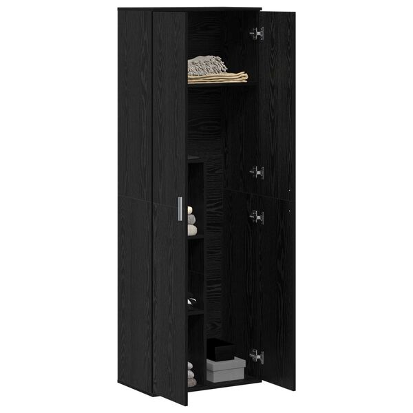 vidaXL Highboard Black oak 60 x 35 x 180 cm Engineered wood