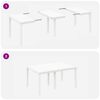 vidaXL Garden Dining Set 5 pcs White Polt rattan