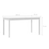 vidaXL Dining Table White 140x70x73 cm Pinewood