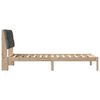 vidaXL Bed Frame with Upholstered Headboard Brown 100 x 200 cm