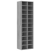 vidaXL Shoe Cabinet Grey Sonoma 54x34x183 cm Engineered Wood