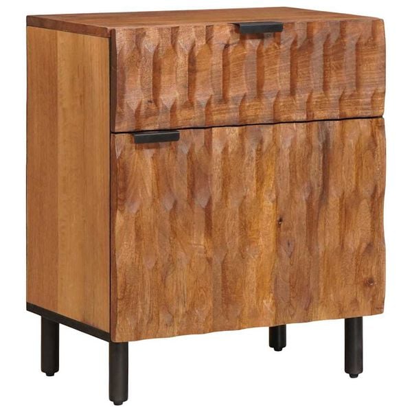 vidaXL Bedside Cabinet Brown 50 x 33 x 60 cm Solid Mango Wood