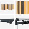vidaXL Retractable Awning Multicolour 400 x 300 cm Polyester and Steel