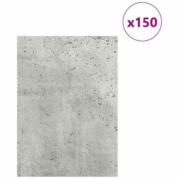 vidaXL Decor Panels 150 pcs Concrete Grey 15 x 21 x 0.27 cm