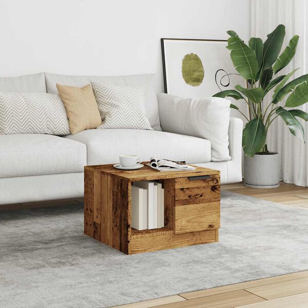 vidaXL Coffee Table Old Wood 50x50x36 cm Engineered Wood