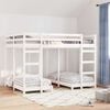 vidaXL Triple Bunk Bed Frame White 140 x 200 cm Solid Pine Wood