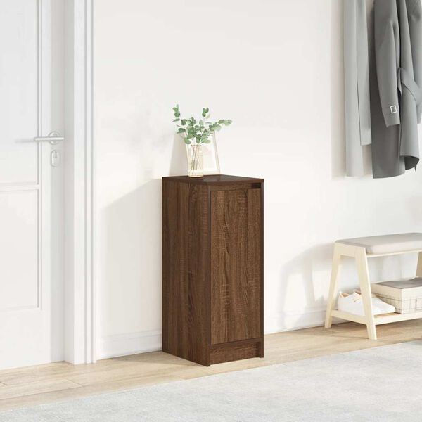 vidaXL Shoe Cabinet Brown Oak 29.5x34x76 cm Engineered Wood