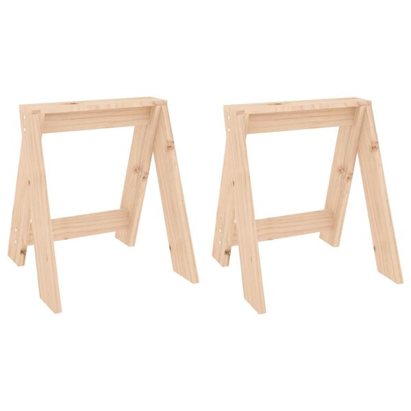 vidaXL Stools 2 pcs 40x40x45 cm Solid Wood Pine