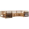 vidaXL Outdoor Sofa Set 6 pcs 6-Seaters Natural Solid Acacia Wood
