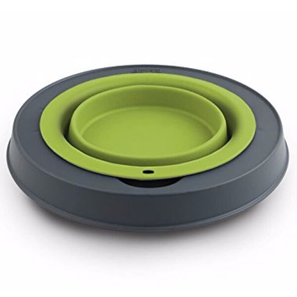 Popware Elevated Single Pet Feeder Small Green 306946