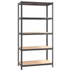 vidaXL 5-Layer Shelves 4 pcs Anthracite Steel&Engineered Wood