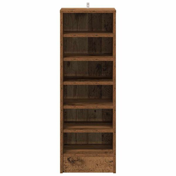 vidaXL Shoe Cabinet Old Wood 32x35x92 cm Engineered Wood