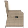 vidaXL Garden Bench Beige Poly Rattan